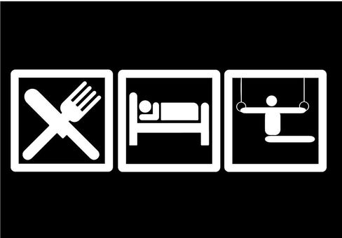 Magnet Eat Sleep Gymnastics Vinyl Decal Sticker Car Waterproof Car Decal Magnetic Bumper Sticker 5" in Kuwait