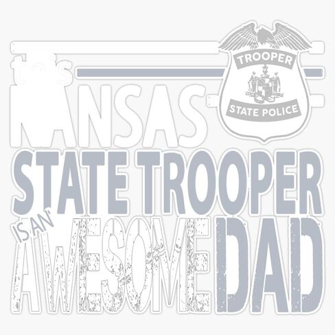 Magnet Kansas Highway Patrol Kansas State Trooper Awesome Dad Magnetic Vinyl Sticker Decal 5" in Saudi Arabia