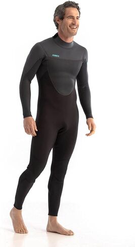 بذلة Jobe Mens Perth 3/2 مم بسحاب خلفي - رمادي جرافيت - سهل التمدد - 3 مم من النيوبرين على الصدر والظهر، 2 مم على اللوحات الأخرى in Kuwait