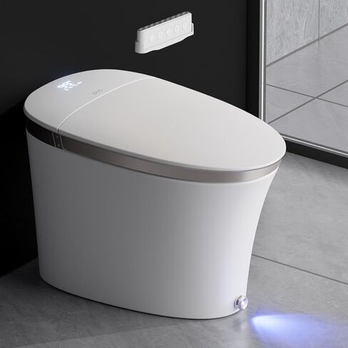 EPLO Smart Toilet with Powerful Flush, Auto Open/Close,Foam Shield, Elongated Heated Seat, ADA Comfort Height Bidet Toilet,Instant Warm Water&Dryer,Temp Display - iX7-PRO in Saudi Arabia