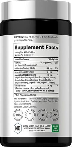 Horbäach Calcium Citrate with Vitamin D3 & Boron | 150 Tablets | Supplement for Men and Women | Vegan, Non-GMO, Gluten Free in Saudi Arabia