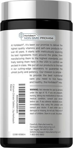 Horbäach Calcium Citrate with Vitamin D3 & Boron | 150 Tablets | Supplement for Men and Women | Vegan, Non-GMO, Gluten Free in Saudi Arabia