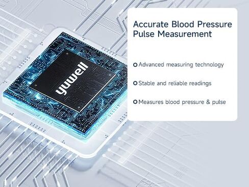 yuwell Blood Pressure Monitor, Large Upper Arm Blood Pressure Cuff, Digital Blood Pressure Machine for Home Use, Large Backlit Screen Display, Stores 199 Readings, Voice Broadcasting with Batteries in Saudi Arabia