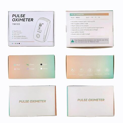 Finger Pulse Oximeter, Fingertip Blood Oxygen Saturation with Rechargeable Pulse Monitor, Accurate Spo2 Reading and Respiration Rate Monitoring for Home, Outdoor Sports in Kuwait