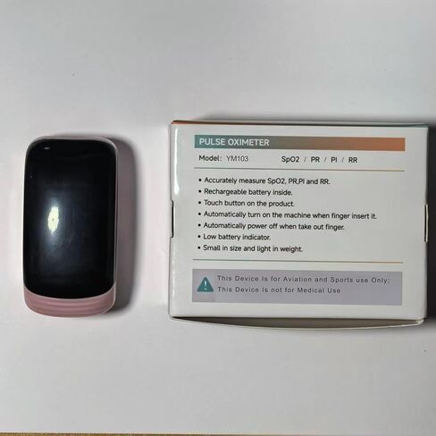 Finger Pulse Oximeter, Fingertip Blood Oxygen Saturation with Rechargeable Pulse Monitor, Accurate Spo2 Reading and Respiration Rate Monitoring for Home, Outdoor Sports in Kuwait