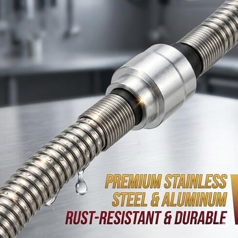 Heavy Duty Metal Flexible Shaft Extension - Rotary Tool Attachment Cable with 0.3-6.5mm Keyed Chuck & Aluminum Handle - Professional Flex Grinder Adapter for Wood Carving & Polishing in Saudi Arabia