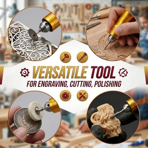 Heavy Duty Metal Flexible Shaft Extension - Rotary Tool Attachment Cable with 0.3-6.5mm Keyed Chuck & Aluminum Handle - Professional Flex Grinder Adapter for Wood Carving & Polishing in Saudi Arabia