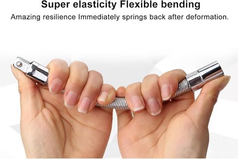 Flexible Extension Bar Shaft Set, 3pcs Stainless Steel Bendable Socket Extensions - Durable Construction, Adjustable Angles for Hard to Reach Areas in Saudi Arabia