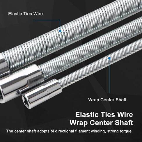 Flexible Extension Bar Shaft Set, 3pcs Stainless Steel Bendable Socket Extensions - Durable Construction, Adjustable Angles for Hard to Reach Areas in Saudi Arabia