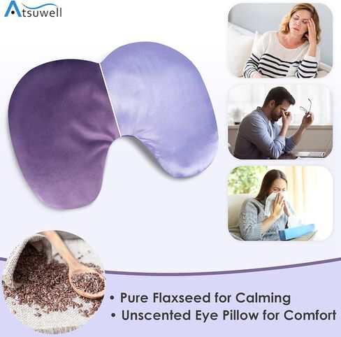 قناع الجيوب الأنفية من أتسوويل عبوتين، أقنعة العين الساخنة لتخفيف جفاف العيون والجيوب الأنفية، وسادة عين مرجحة للوجه، ضغط بارد دافئ قابل للاستخدام في الميكروويف لعلاج الصداع النصفي والنمط والاسترخاء، أرجواني in Kuwait