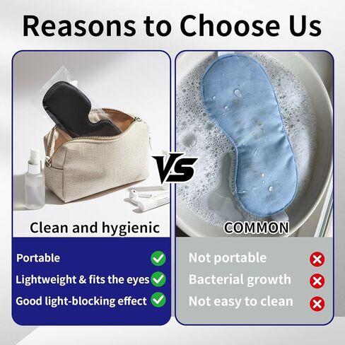 80 Pack Disposable Eye Masks for Sleep, Blackout Blindfolds for Men Women Sleeping Mask Bulk, Soft Blind Fold Night Eye Shade Cover for Travel Games Party in Kuwait