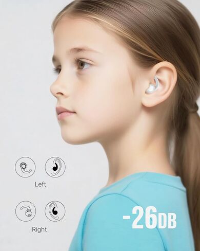 Afflatus Kids Ear Plugs for Sleeping and Small Ear Canls, Age 10-17, Comfort Earplugs for Small Ears, Sleep, Noise Reduction, Concerts, Reusable, Washable (Size S, Pairs*2) (Pink-small2) in Saudi Arabia