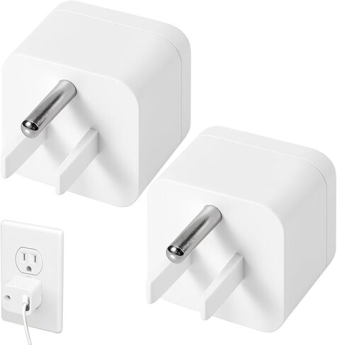 Grounding Plug Adapter Earthing Ground Plug – 2 Pack Universal Grounding Adapter for Hooga Grounding Mat, Safe Earthing Ground Socket Splitter for Indoor Use, Compatible with US Type B Outlet in Kuwait