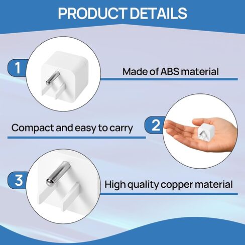 Grounding Plug Adapter Earthing Ground Plug – 2 Pack Universal Grounding Adapter for Hooga Grounding Mat, Safe Earthing Ground Socket Splitter for Indoor Use, Compatible with US Type B Outlet in Kuwait