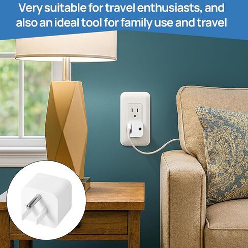 Grounding Plug Adapter Earthing Ground Plug – 2 Pack Universal Grounding Adapter for Hooga Grounding Mat, Safe Earthing Ground Socket Splitter for Indoor Use, Compatible with US Type B Outlet in Kuwait