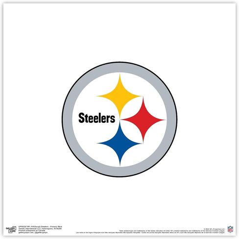 Trends International Gallery Pops NFL Pittsburgh Steelers - Primary Mark Wall Art Wall Poster, 12.00" x 12.00", Unframed Version in Saudi Arabia
