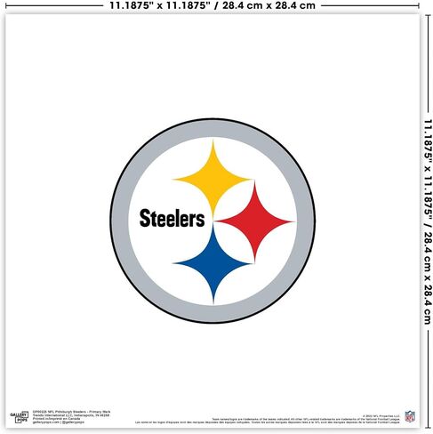 Trends International Gallery Pops NFL Pittsburgh Steelers - Primary Mark Wall Art Wall Poster, 12.00" x 12.00", Unframed Version in Saudi Arabia