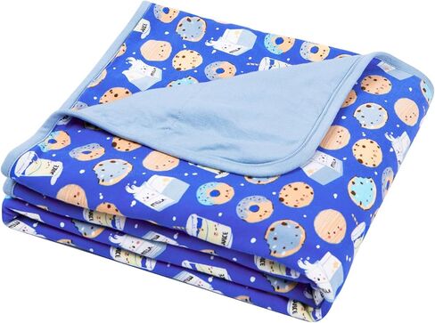 بطانيات أطفال فائقة النعومة للفتيات والأولاد، رايون مصنوع من لحاف أطفال من الخيزران - بطانية قابلة للتنفس ولا تسبب الحساسية لعربة الأطفال مقاس 30 بوصة × 40 بوصة (عالم الديناصورات) in Kuwait