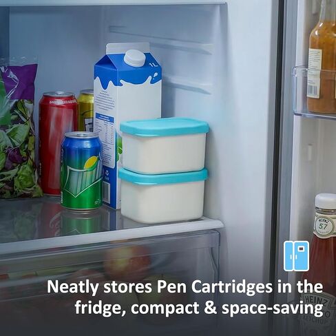 حقيبة تخزين خرطوشة 3 مل، خراطيش القلم وصندوق حامل قارورة مع حشوة وغطاء من السيليكون، سهلة التنظيف، آمنة للثلاجة/الفريزر، منظم قابل لإعادة الاستخدام (الخراطيش/القارورة غير متضمنة) in Kuwait