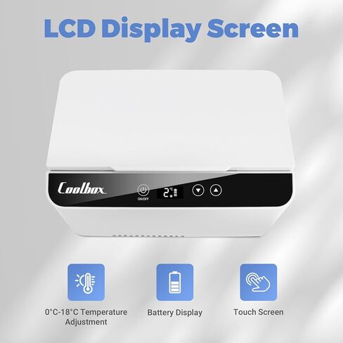 Electric Insulin Cooler Travel Case Box, Insulin Fridge for Travel TSA Approved, Portable Insulin Refrigerator, Diabetic Travel Case with LCD Display, 2-18℃ Temperature Control, 3–5 Insulin Pens in Kuwait