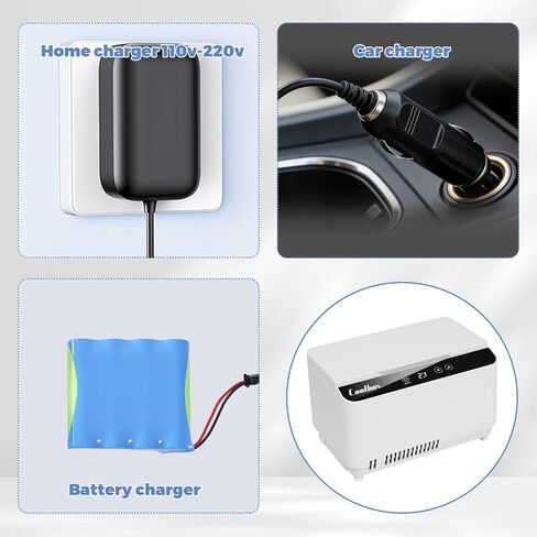 Electric Insulin Cooler Travel Case Box, Insulin Fridge for Travel TSA Approved, Portable Insulin Refrigerator, Diabetic Travel Case with LCD Display, 2-18℃ Temperature Control, 3–5 Insulin Pens in Kuwait