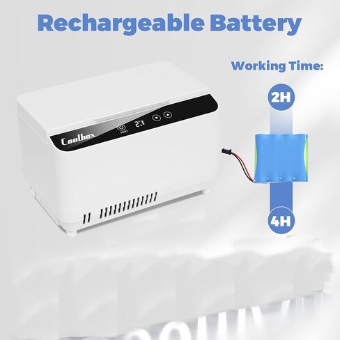Electric Insulin Cooler Travel Case Box, Insulin Fridge for Travel TSA Approved, Portable Insulin Refrigerator, Diabetic Travel Case with LCD Display, 2-18℃ Temperature Control, 3–5 Insulin Pens in Kuwait