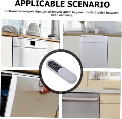 jojofuny Clean Dirty Sign for Dishwasher Reversible Kitchen Indicator Hold Non-Scratch Design for Easy Manual Switching for Home Organization in Saudi Arabia