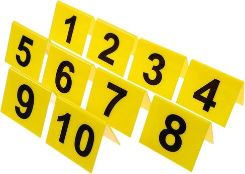 Compact Table Numbers Set 10pcs Laminated Marker Cards for Restaurant Wedding Business Events in Saudi Arabia