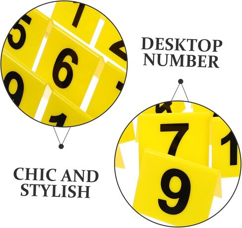Compact Table Numbers Set 10pcs Laminated Marker Cards for Restaurant Wedding Business Events in Saudi Arabia