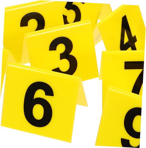 Compact Table Numbers Set 10pcs Laminated Marker Cards for Restaurant Wedding Business Events in Saudi Arabia
