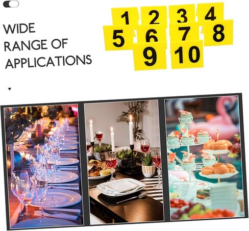 Compact Table Numbers Set 10pcs Laminated Marker Cards for Restaurant Wedding Business Events in Saudi Arabia