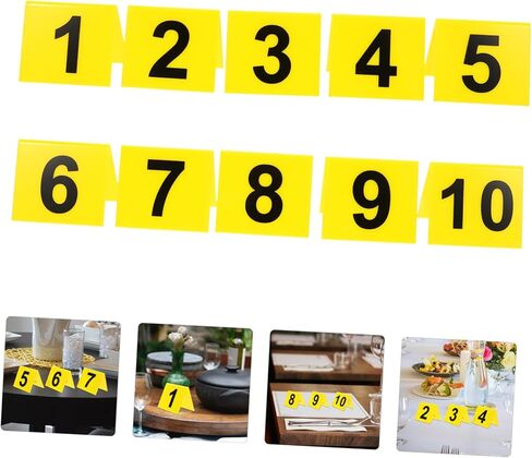 Compact Table Numbers Set 10pcs Laminated Marker Cards for Restaurant Wedding Business Events in Saudi Arabia