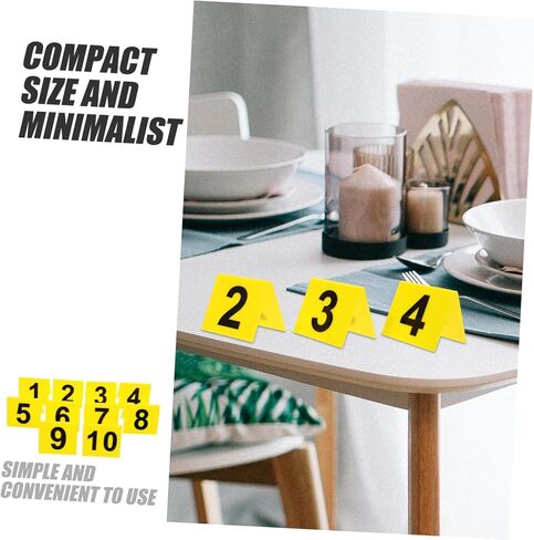 Compact Table Numbers Set 10pcs Laminated Marker Cards for Restaurant Wedding Business Events in Saudi Arabia