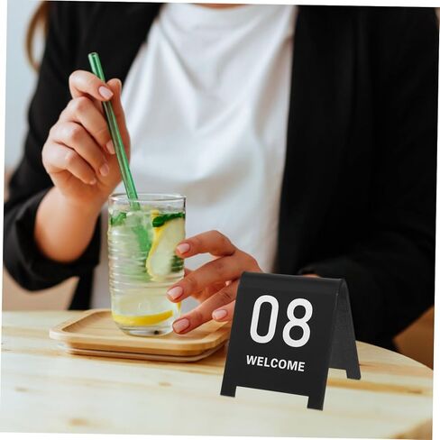 10Pcs Acrylic Table Numbers Tent Double Sided Number Markers for Restaurant Weddings and Events Frosted Game Number Signs in Saudi Arabia