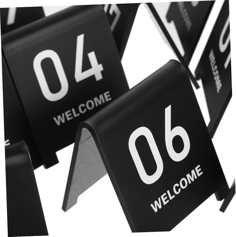 10Pcs Acrylic Table Numbers Tent Double Sided Number Markers for Restaurant Weddings and Events Frosted Game Number Signs in Saudi Arabia