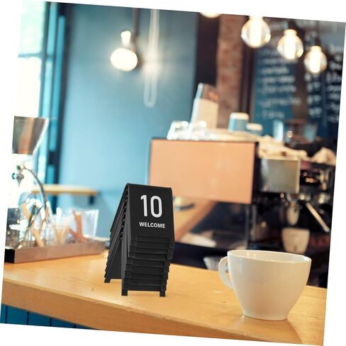 10Pcs Acrylic Table Numbers Tent Double Sided Number Markers for Restaurant Weddings and Events Frosted Game Number Signs in Saudi Arabia