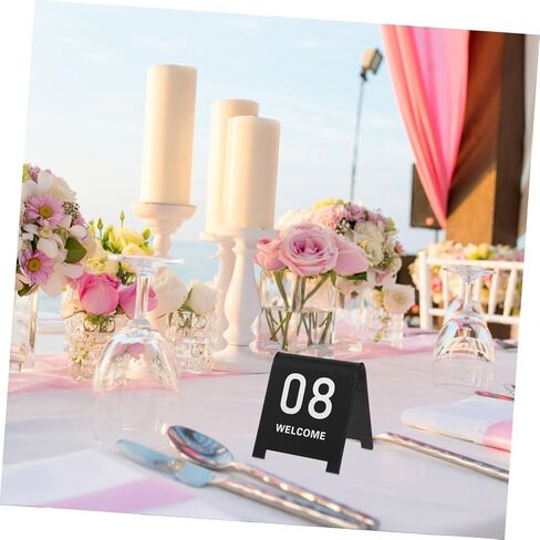 10Pcs Acrylic Table Numbers Tent Double Sided Number Markers for Restaurant Weddings and Events Frosted Game Number Signs in Saudi Arabia