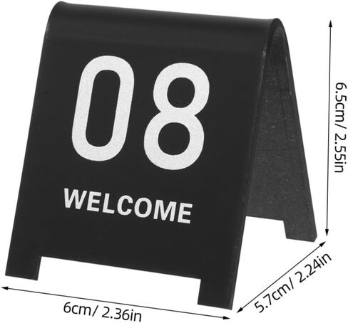 10Pcs Acrylic Table Numbers Tent Double Sided Number Markers for Restaurant Weddings and Events Frosted Game Number Signs in Saudi Arabia