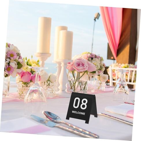10Pcs Reusable Acrylic Table Number Markers Elegant Reserved Signs for Restaurants and Events and Easy to Clean in Saudi Arabia