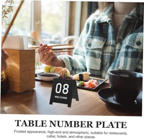 10Pcs Reusable Acrylic Table Number Markers Elegant Reserved Signs for Restaurants and Events and Easy to Clean in Saudi Arabia