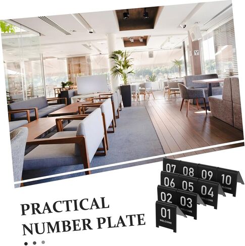 10Pcs Reusable Acrylic Table Number Markers Elegant Reserved Signs for Restaurants and Events and Easy to Clean in Saudi Arabia