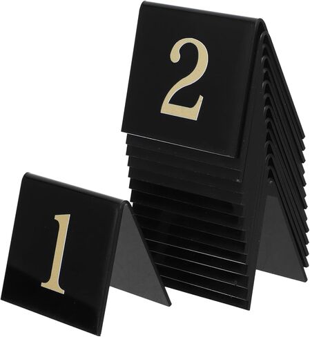 Cabilock 15pcs Multi-function Table Number Signs Acrylic Double-sided V-shaped Scene Markers Detective Evidence Markers Restaurant and Event Numbering in Saudi Arabia