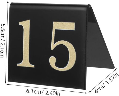 Cabilock 15pcs Multi-function Table Number Signs Acrylic Double-sided V-shaped Scene Markers Detective Evidence Markers Restaurant and Event Numbering in Saudi Arabia