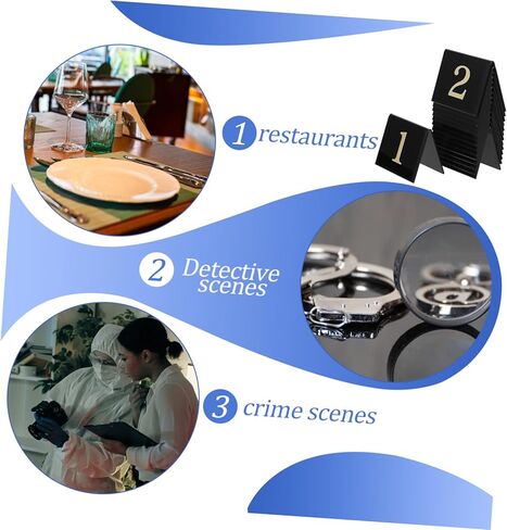 Cabilock 15pcs Multi-function Table Number Signs Acrylic Double-sided V-shaped Scene Markers Detective Evidence Markers Restaurant and Event Numbering in Saudi Arabia