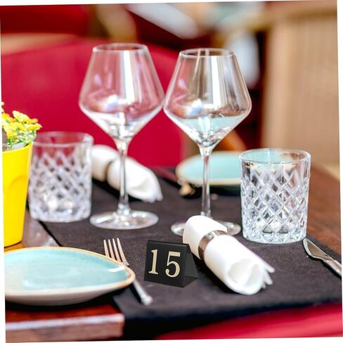 Cabilock 15pcs Multi-function Table Number Signs Acrylic Double-sided V-shaped Scene Markers Detective Evidence Markers Restaurant and Event Numbering in Saudi Arabia