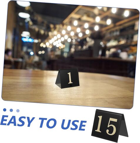 Cabilock 15pcs Multi-function Table Number Signs Acrylic Double-sided V-shaped Scene Markers Detective Evidence Markers Restaurant and Event Numbering in Saudi Arabia