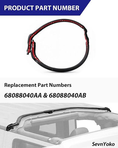 Seal Hard Top Roof | Front Header Weatherstrip | Fits Jeep Wrangler JKU 2011-2018 | Direct Replacement for 68088040AA, 68088040AB | Sunroof Rubber Strip Seal OEM Replacement in Kuwait