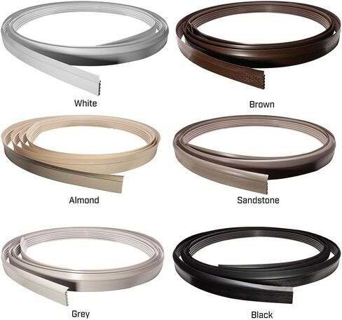 DuraSeal Garage Door Weather Stripping Kit, White 25 ft - Side & Top Seal, 1.95" Width, 3/8" Thick - Durable PVC, Nails Included - Made in USA in Saudi Arabia
