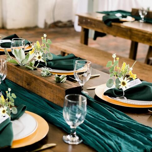 Eucalyptus Leaves Daisies Napkin Rings Green Eucalyptus Leaf Yellow Flower Napkin Buckle Table Decoration for Spring Wedding Party Valentine's Day Festival Decoration Supplies 4 Pcs in Kuwait