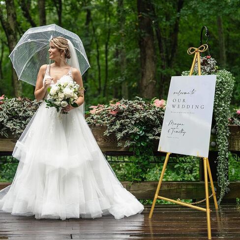 Easel Stand, Metal Easel for Display, 18" x 55" Adjustable Height Metal Easel Display Stand, Gold in Kuwait